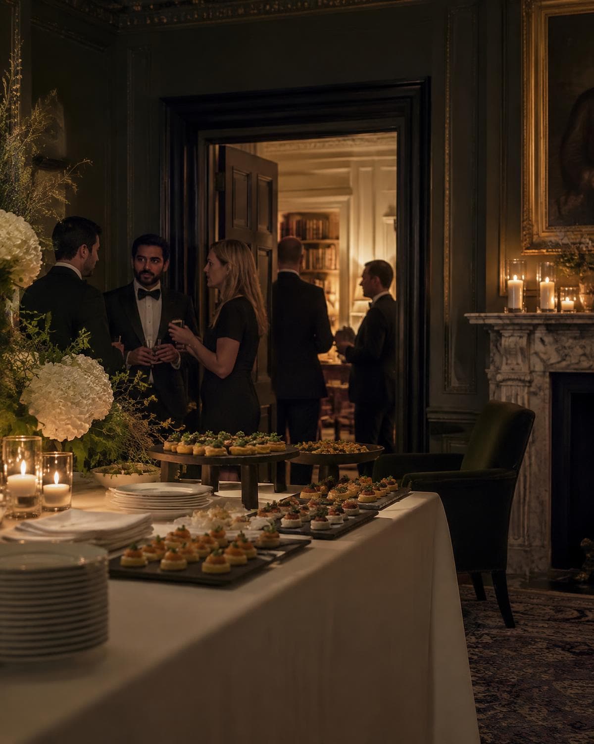 Corporate canapé reception catered by House of Nelle at a London venue